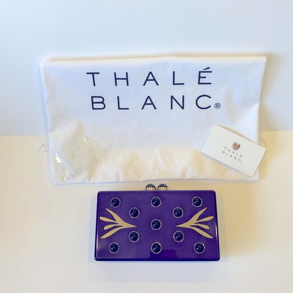 THALE BLANC                             Stunning Morning Dew Luxe Clutch NWOT - Picture 4 of 6